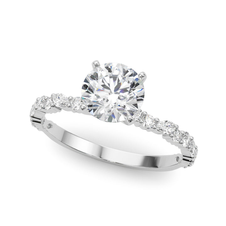 Flea Multi Side Stone Engagement Ring