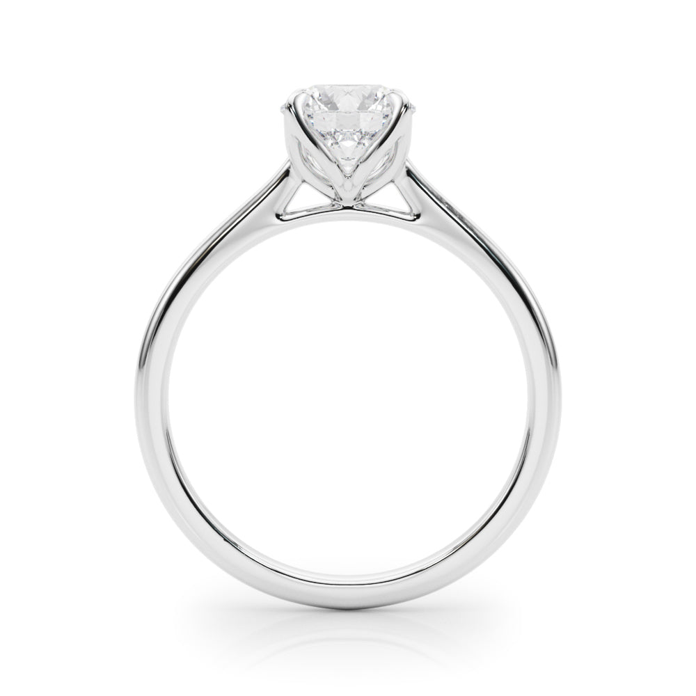 Eva Leaf Solitare Engagement Ring