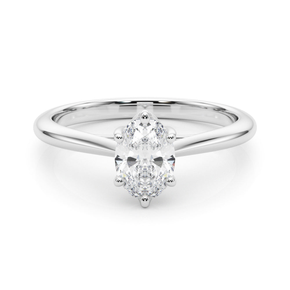 Tammy Six Prong Oval Solitare Engagement Ring