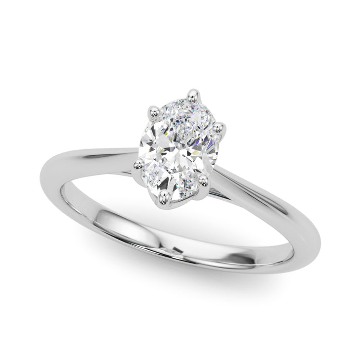 Tammy Six Prong Oval Solitaire Engagement Ring