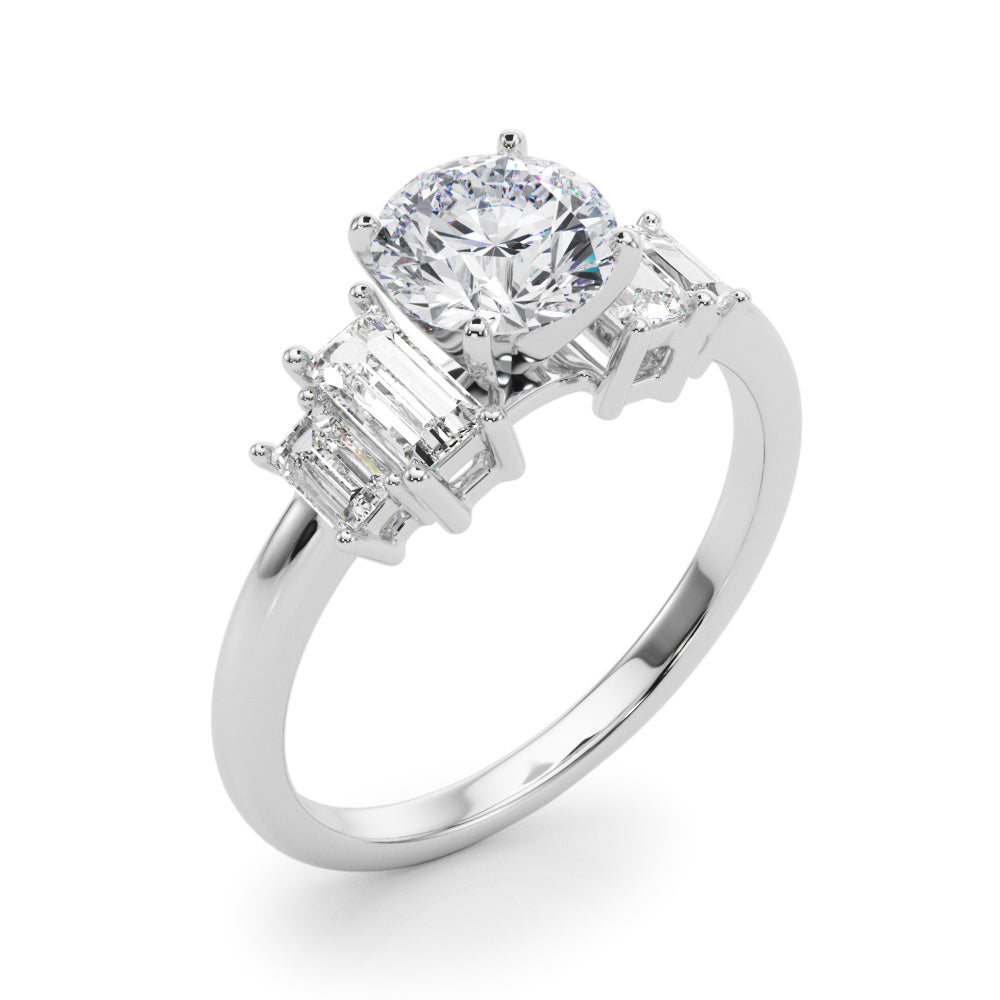 Diam Side Stone Engagement Ring