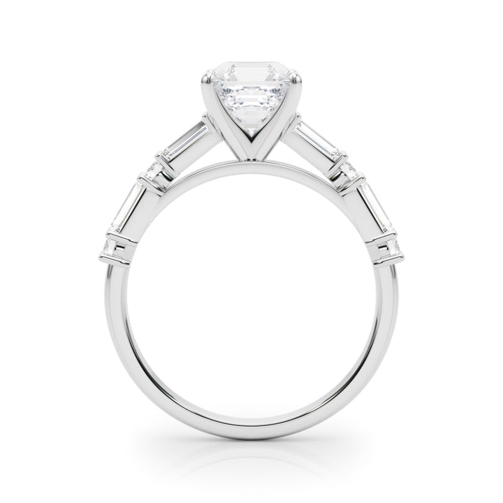 Seriya Pave Engagement Ring in Round White Gold
