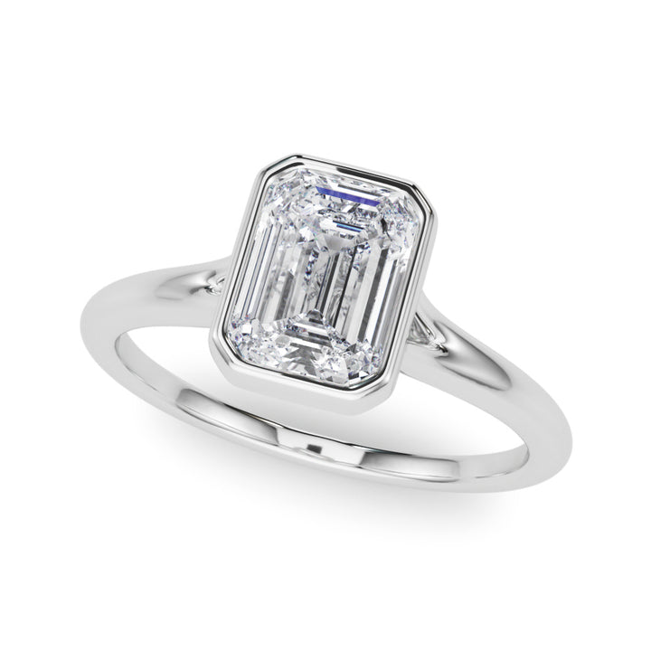 Amelia Bezel Set in 10K White Gold