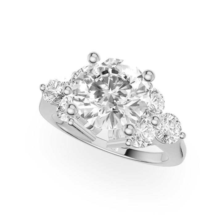 Hazal Three Stone Engagement Ring