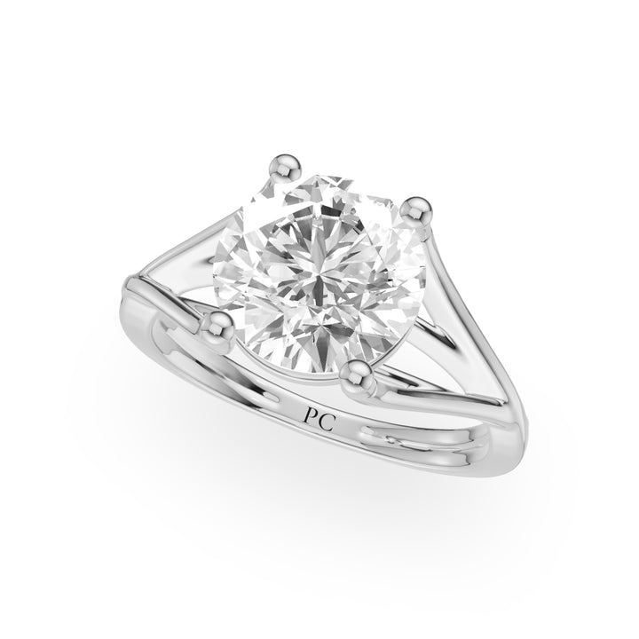 Adelle Criss Cross Solitaire Engagement Ring