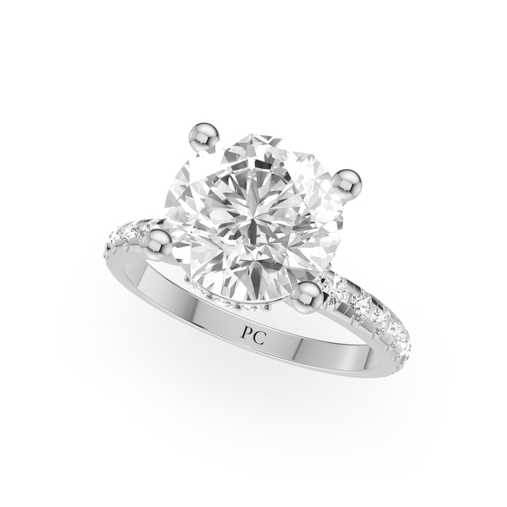Naina Hidden Halo Pave Engagement Ring