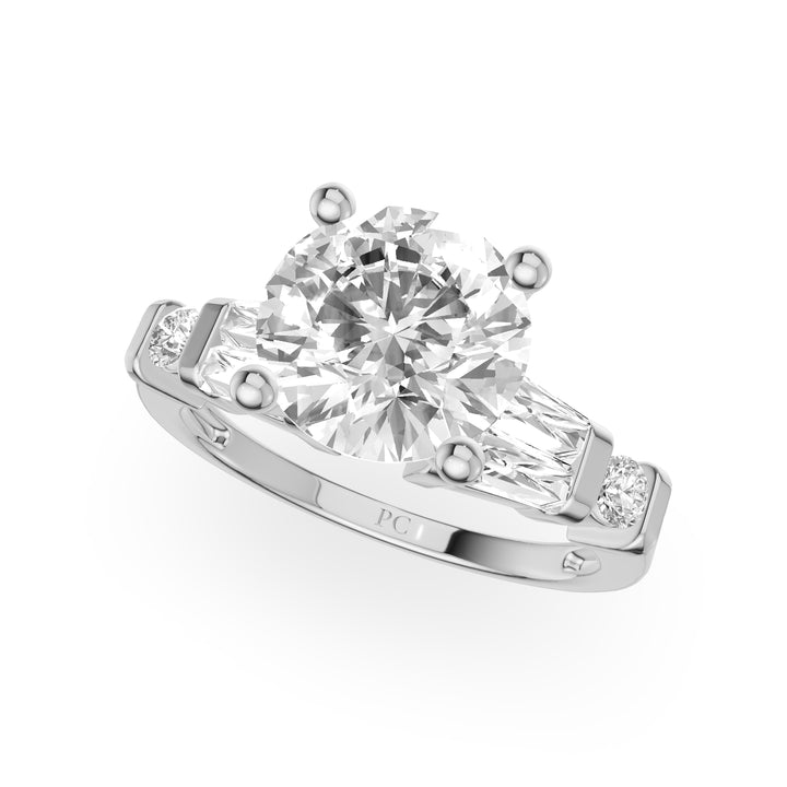 Kiana Side Stone Engagement Ring