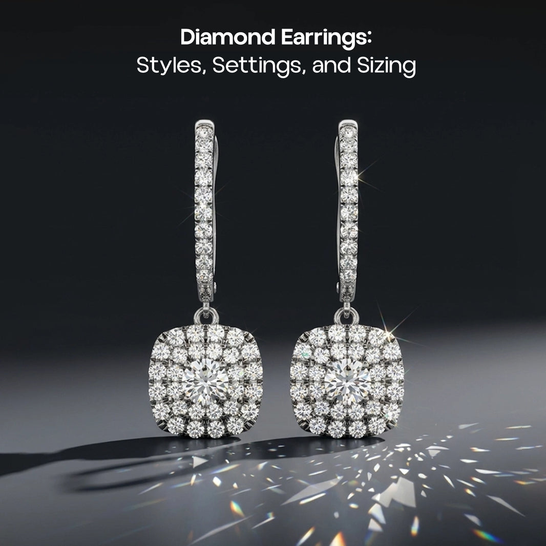Diamond Earrings Styles Settings and Sizing
