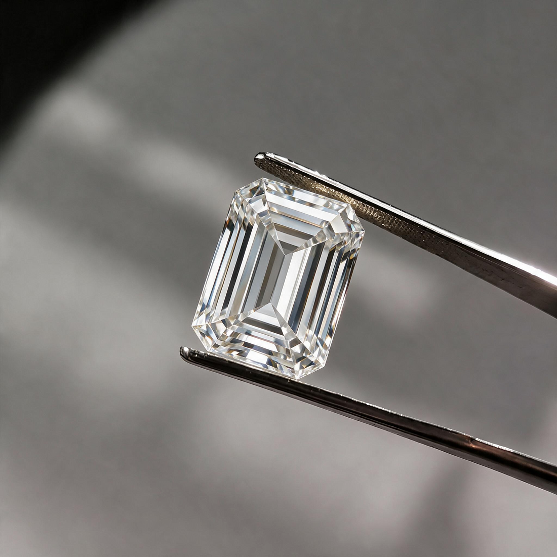 1CT Emerald Cut Moissanite Diamond D-F | VVS | NA Certified