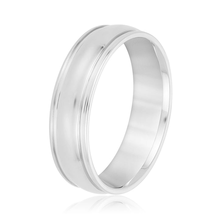 Ashton 6mm Mens Band in Platinum