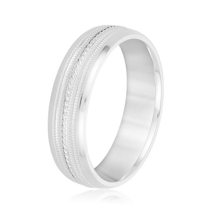 Beckett 6mm Mens Band in Platinum