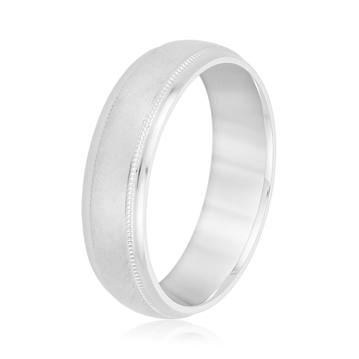 William 6mm Mens Band in Platinum