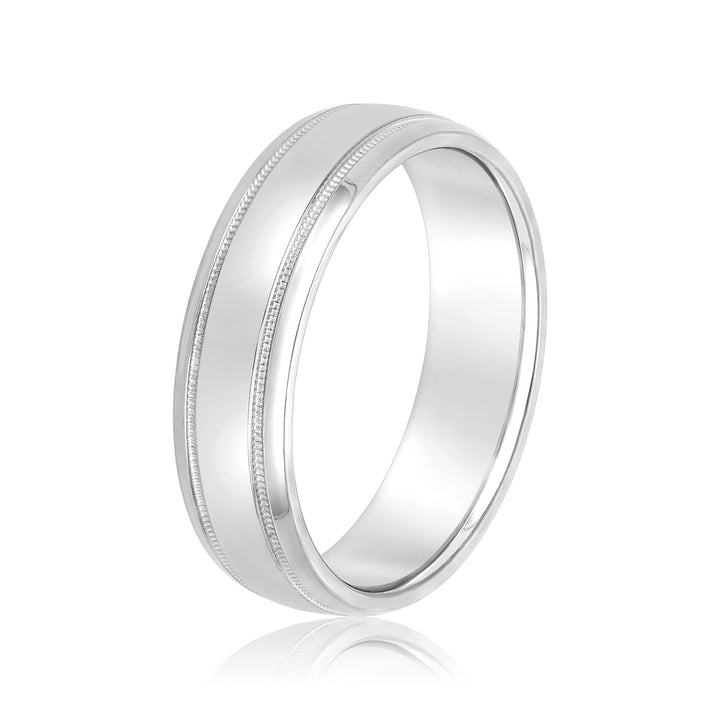 Henry 6mm Mens Band in Platinum