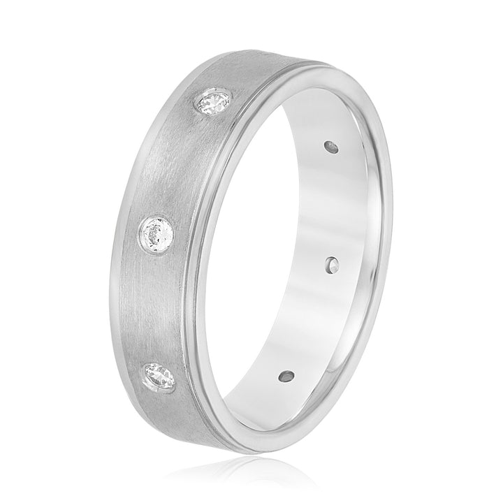Elliott 6mm Mens Diamond Band in Platinum
