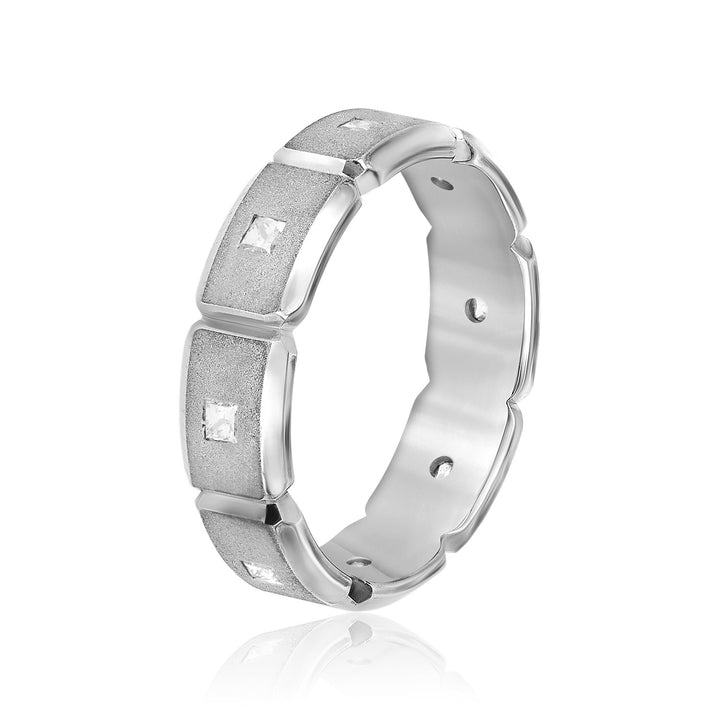 Emerson 6mm Mens Diamond Band in Platinum