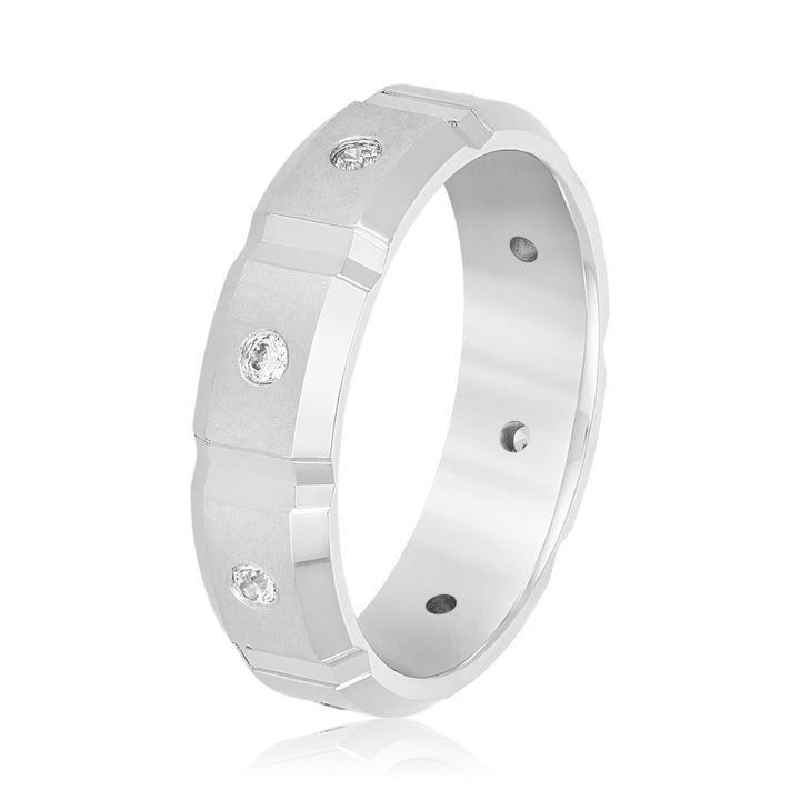 Finley 6mm Mens Diamond Band in Platinum