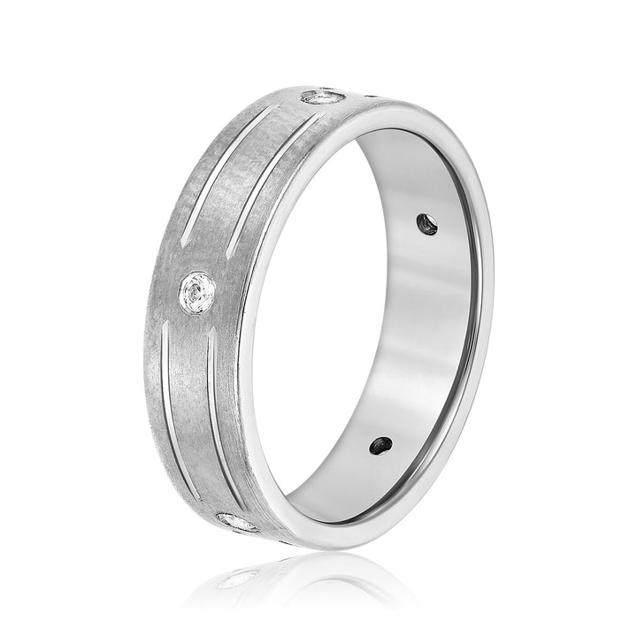 Graham 6mm Mens Diamond Band in Platinum