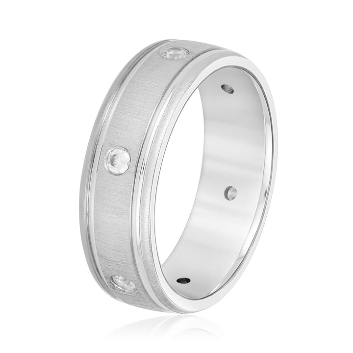 Holden 6mm Mens Diamond Band in Platinum