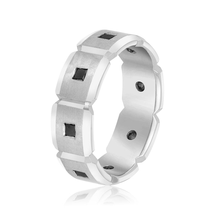 Joel 7mm Mens Diamond Band in Platinum