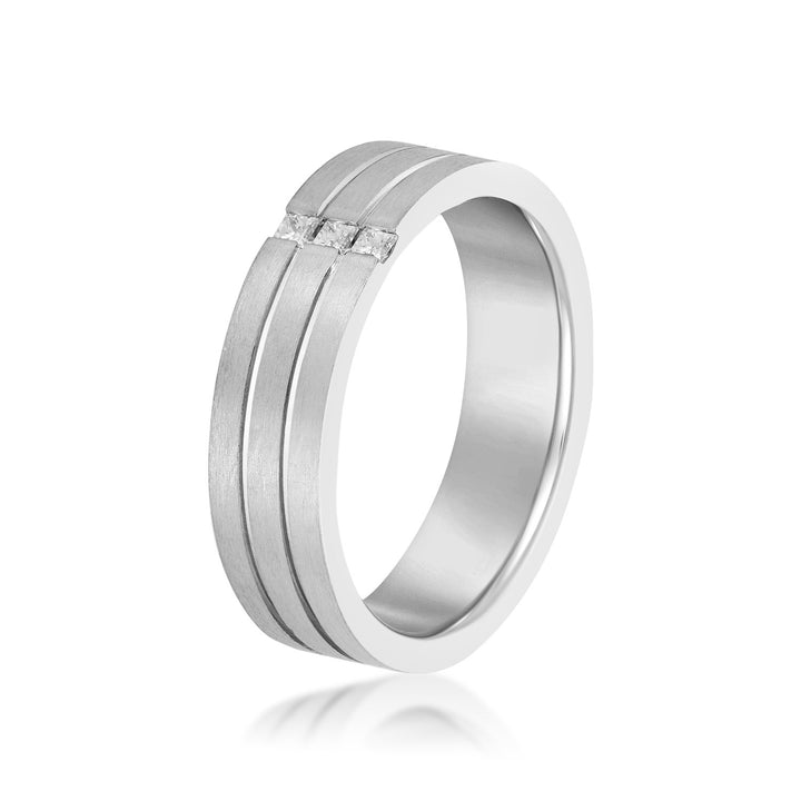 Reid 6mm Mens Diamond Band in Platinum