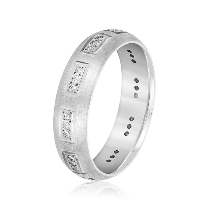 Spencer 6mm Mens Diamond Band in Platinum