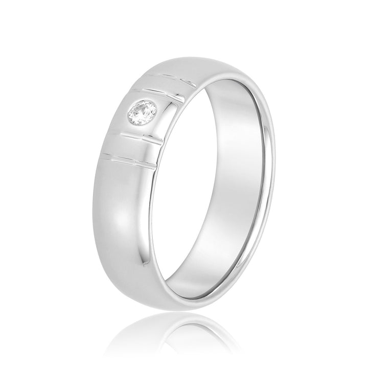 Tanner 6mm Mens Diamond Band in Platinum