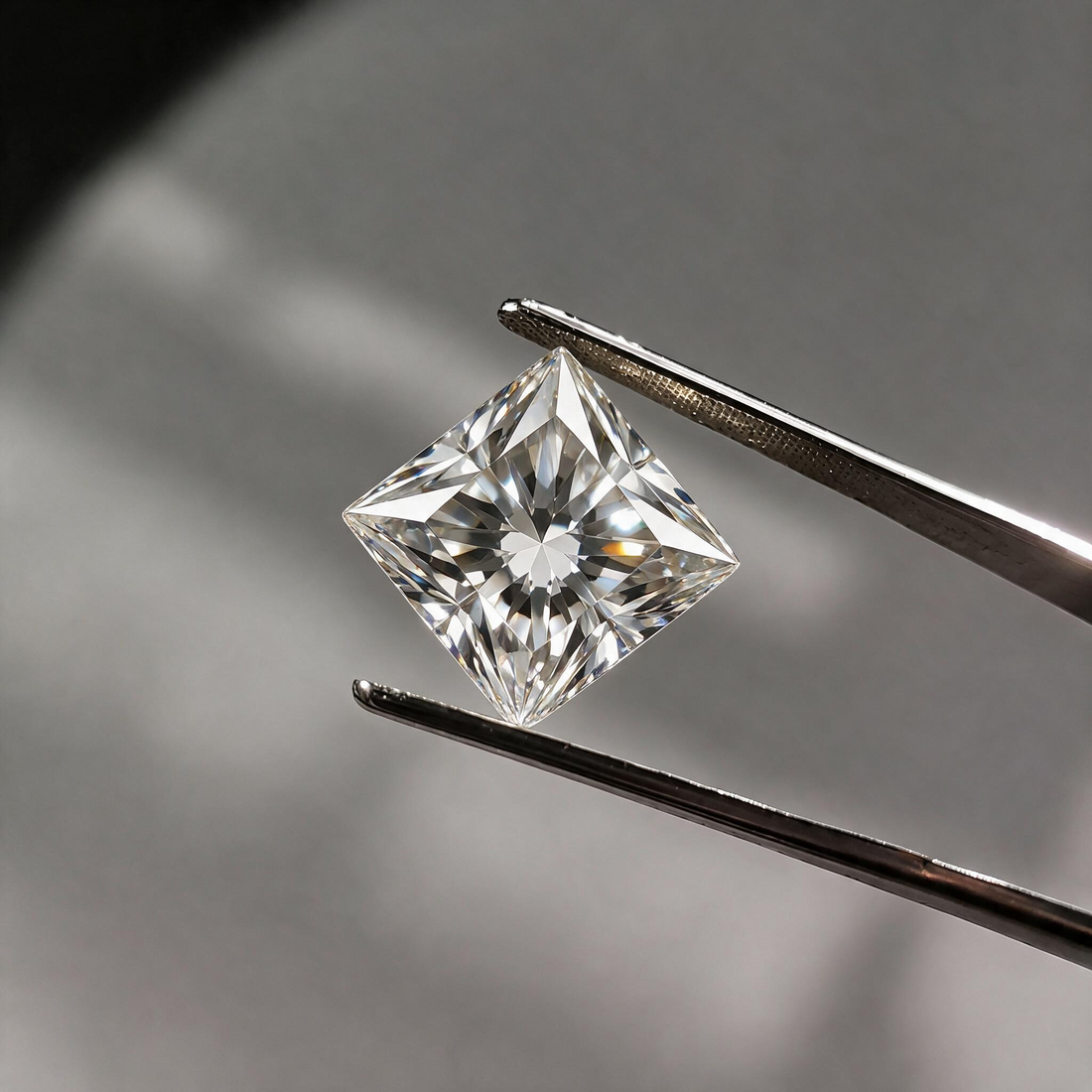 2CT Princess Cut Moissanite Diamond D-F | VVS | NA Certified