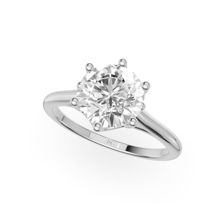 Vana Thin Solitaire Engagement Ring