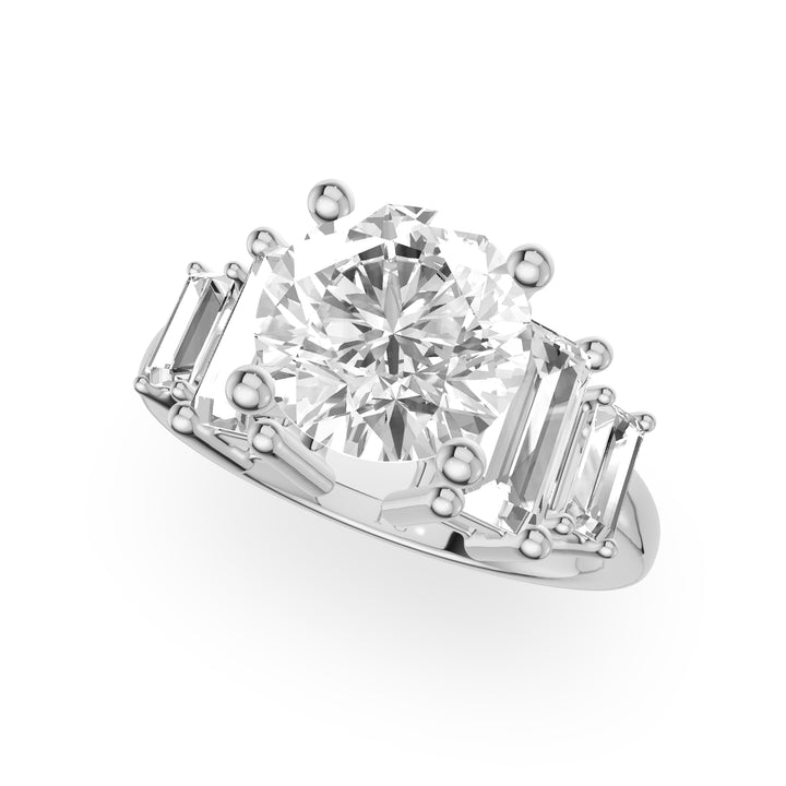 Diam Side Stone Engagement Ring