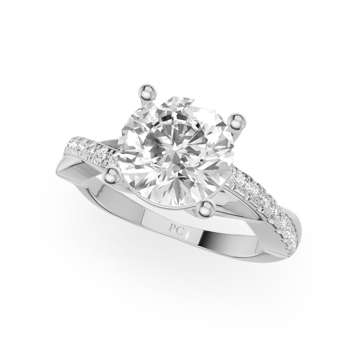 Camila Twisted Pave Engagement Ring