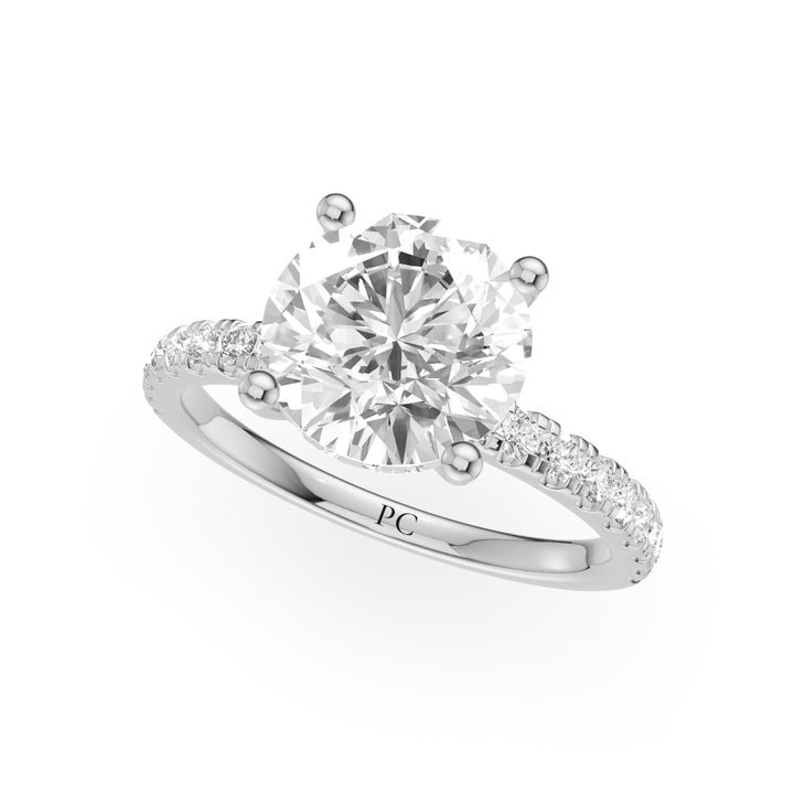 Nightingle Hidden Halo Pave Engagement Ring