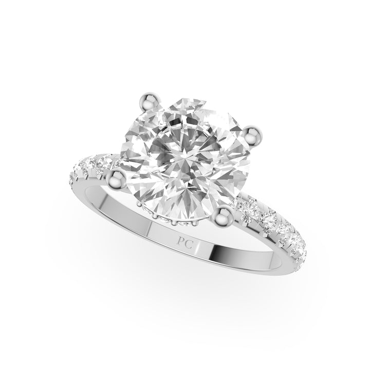 Naina Hidden Halo Pave Engagement Ring