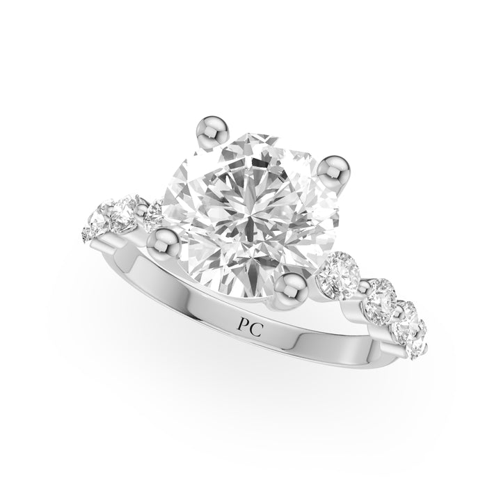 Kinslee Side Stone Oval Engagement Ring