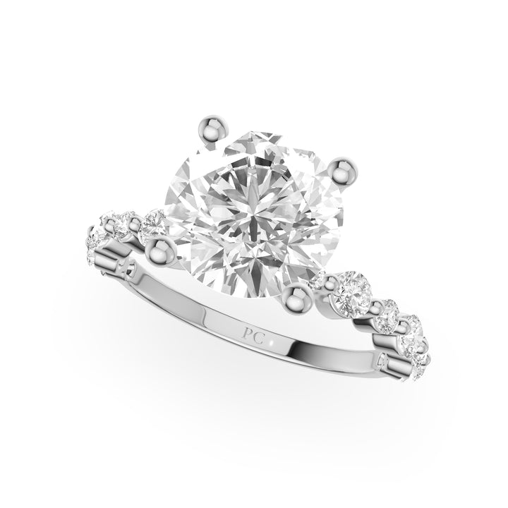 Asus Side Stone Engagement Ring