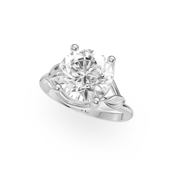 Selene Solitaire Engagement Ring in Round White Gold