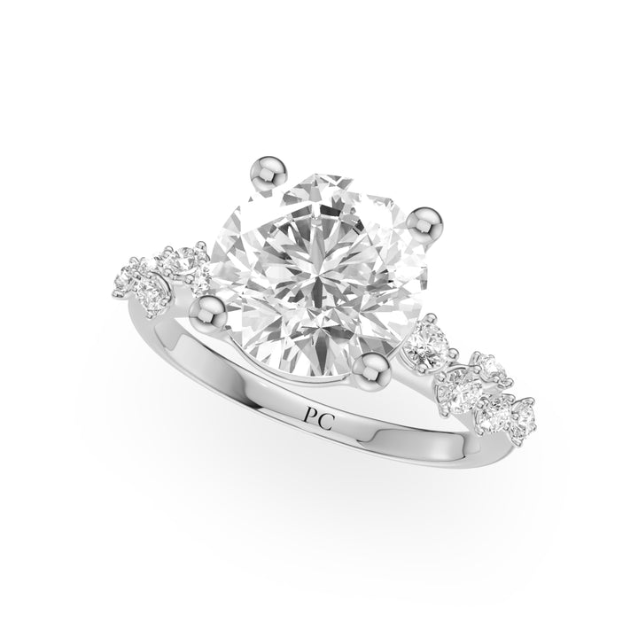 Paloma Side Stone Engagement Ring