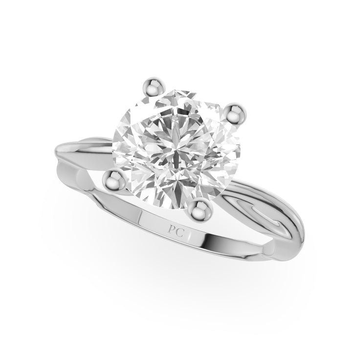 Rose Twisted Solitaire Engagement Ring