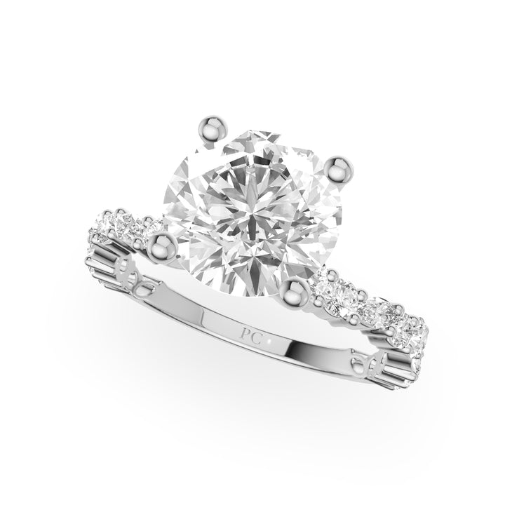 Flea Multi Side Stone Engagement Ring