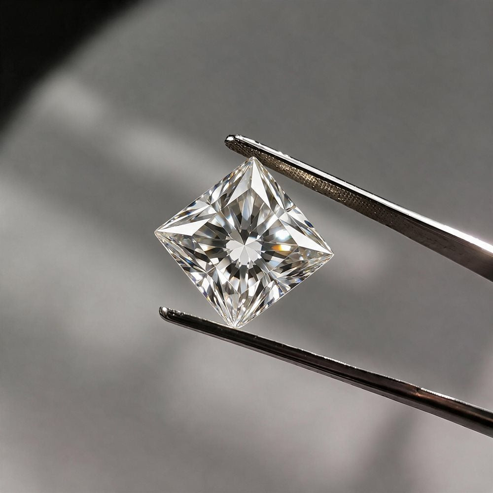 1CT Princess Cut Moissanite D-F | VVS | NA Certified