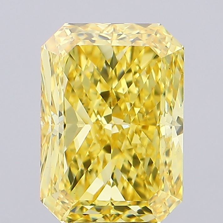 4.01CT Radiant Cut Coloured Lab Grown Diamond YELLOW | VS1 | IGI Certified