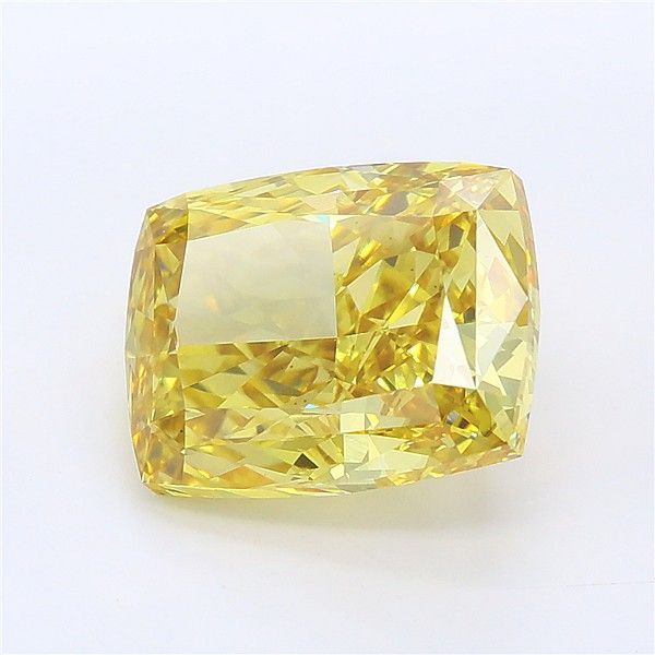 5.03CT Cushion Cut Coloured Lab Grown Diamond YELLOW | VVS2 | IGI Certified