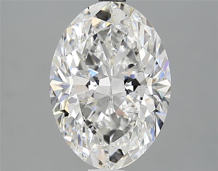 2.85CT Oval Cut Lab Grown Diamond F | SI1 | IGI Certified