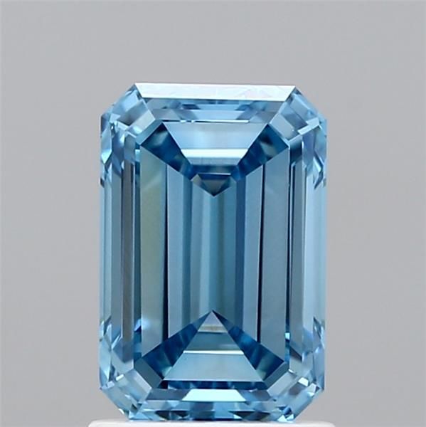 1.72CT Emerald Cut Coloured Lab Grown Diamond BLUE | VVS2 | IGI Certified