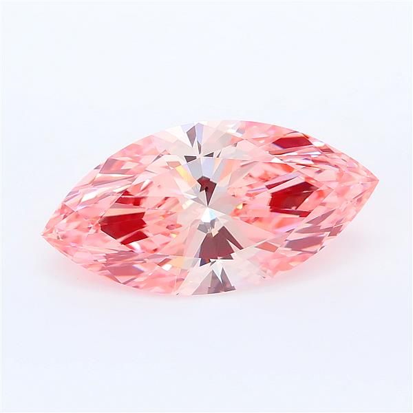 3.59CT Marquise Cut Coloured Lab Grown Diamond PINK | VVS2 | IGI Certified