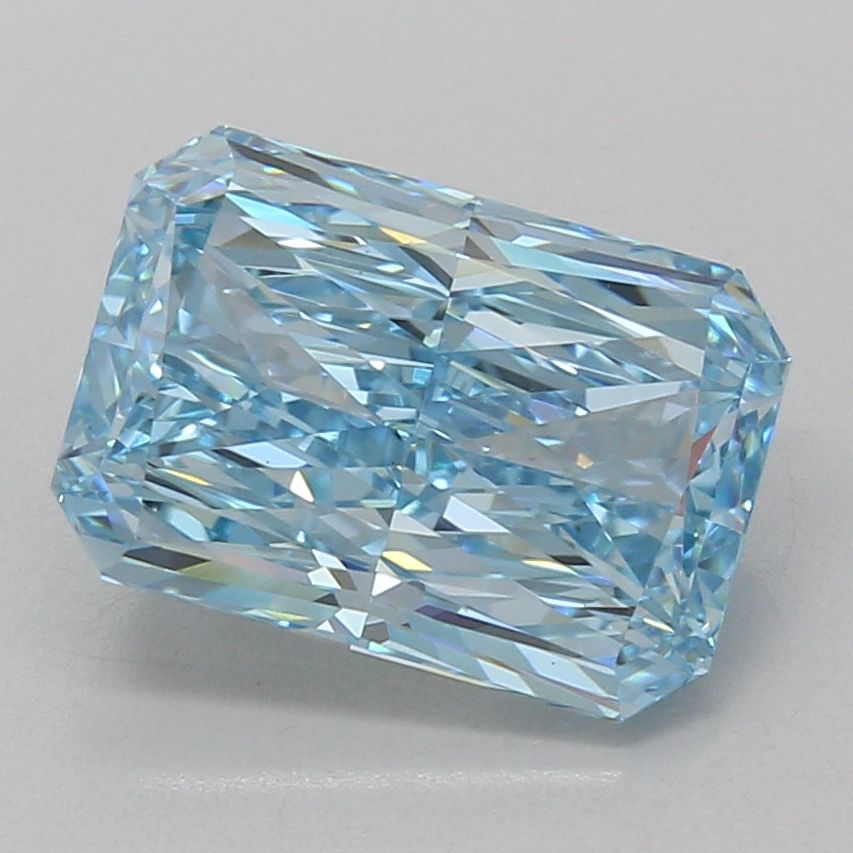 4.67CT Radiant Cut Coloured Lab Grown Diamond BLUE | VVS2 | IGI Certified