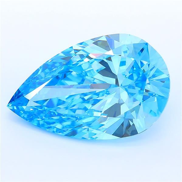 10CT Pear Cut Coloured Lab Grown Diamond BLUE | VVS2 | IGI Certified