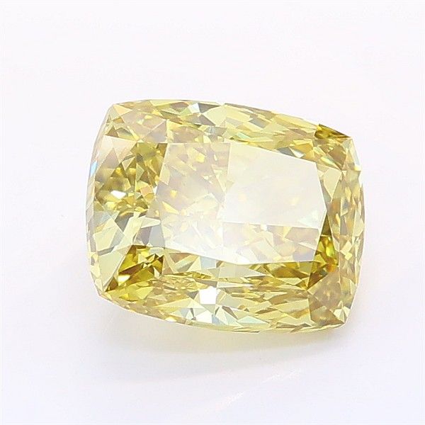 2.02CT Cushion Cut Coloured Lab Grown Diamond YELLOW | VS1 | IGI Certified