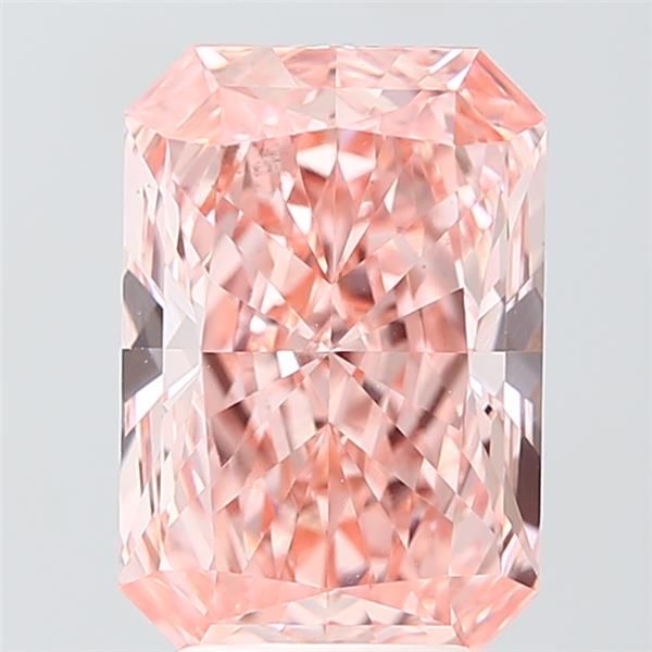 4.01CT Radiant Cut Coloured Lab Grown Diamond PINK | VS2 | IGI Certified