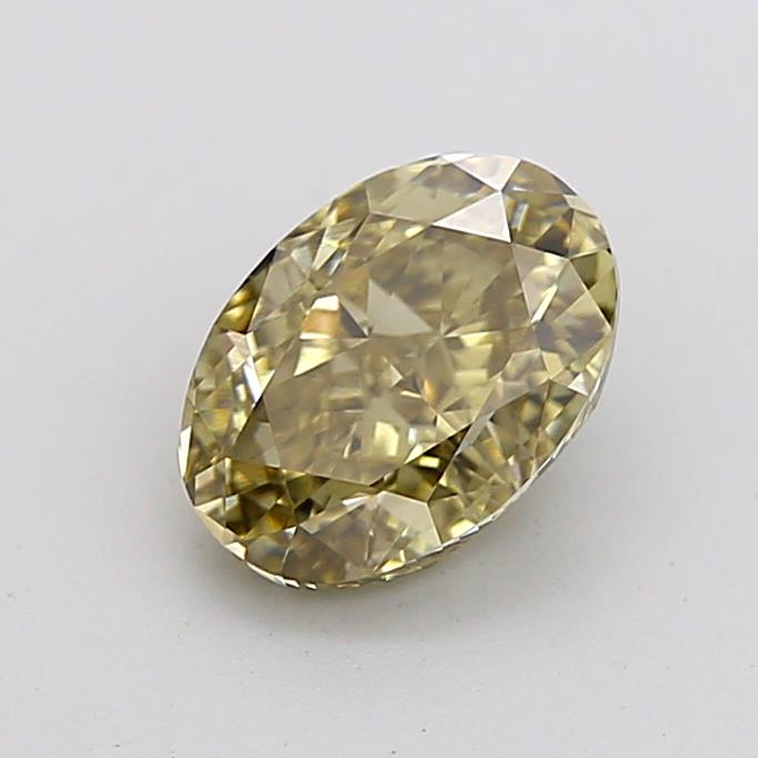 1.51CT Oval Cut Coloured Lab Grown Diamond YELLOW | VVS2 | IGI Certified