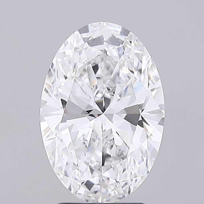 3CT Oval Cut Lab Grown Diamond D | VS1 | IGI Certified